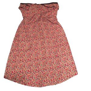 ROXY dainty floral strapless dress Women's Size Large Excellent very gently used